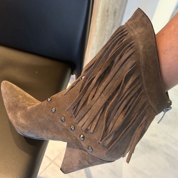 Fringe Suede Ankle Bootie - Picture 11 of 13